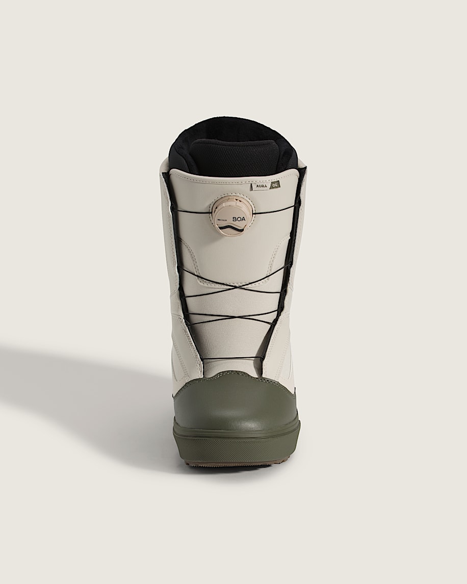 Taka Hayashi For Vault By Vans Aura OG Snowboard Boot Grape Leaf Green Oatmeal Beige