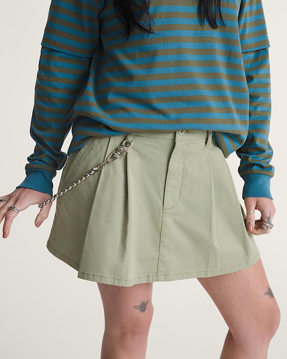 Taka Hayashi For Vault By Vans Authentic Chino Mini Skirt Soft Sage Green