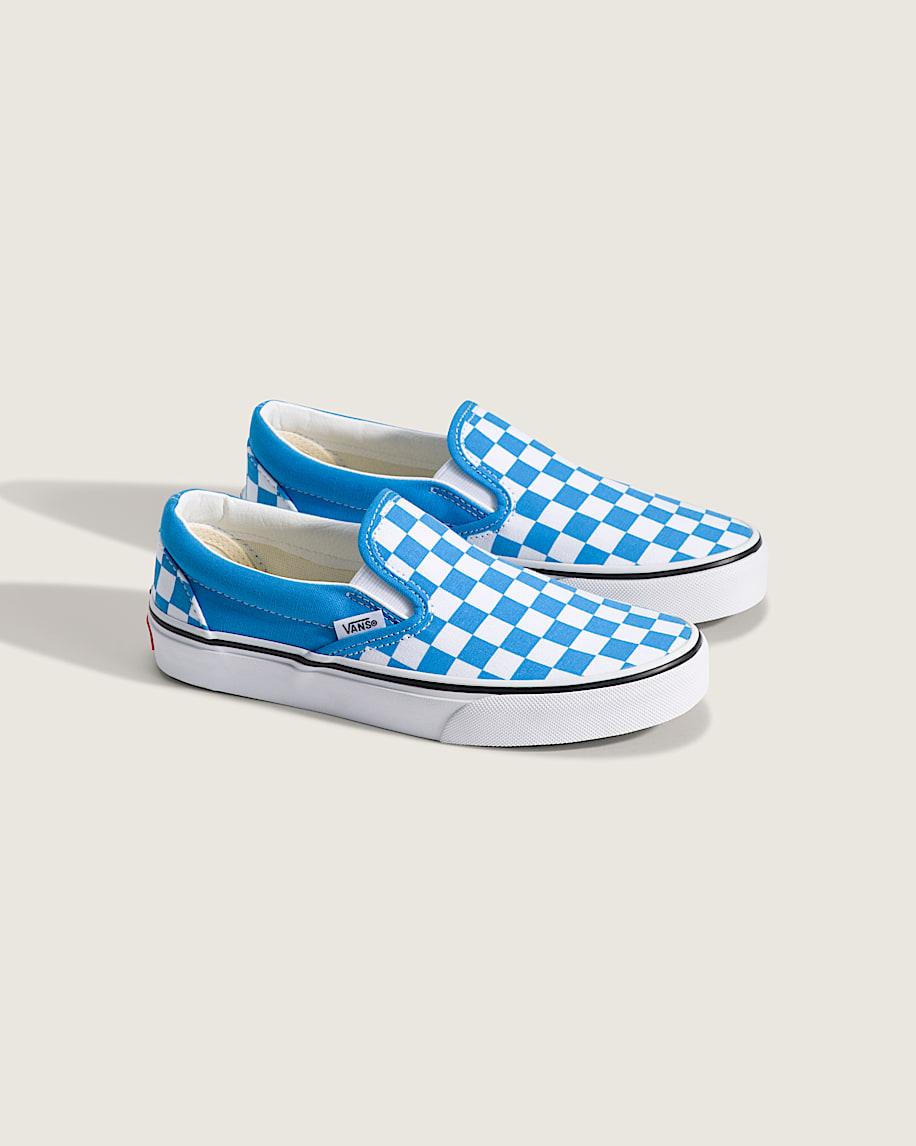 Taka Hayashi For Vault By Vans Big Kids Classic Slip-On Checkerboard Shoe Checkerboard Bright Azure Blue