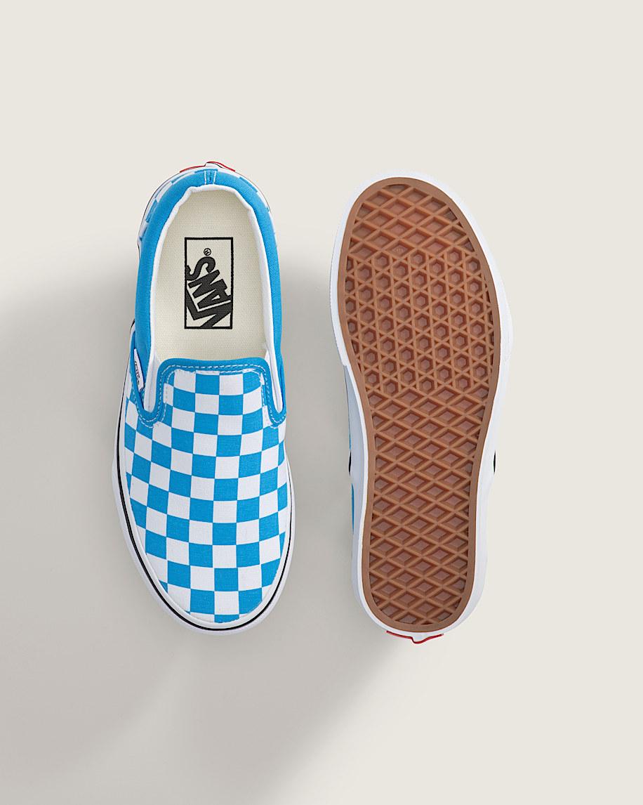 Taka Hayashi For Vault By Vans Big Kids Classic Slip-On Checkerboard Shoe Checkerboard Bright Azure Blue