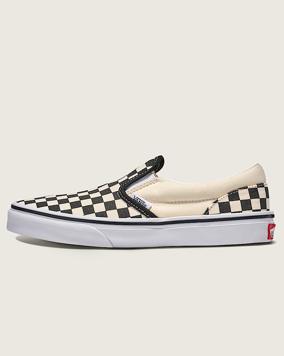 taka hayashi for vault by vans Big Kids Classic Slip-On Shoe Checkerboard Black White