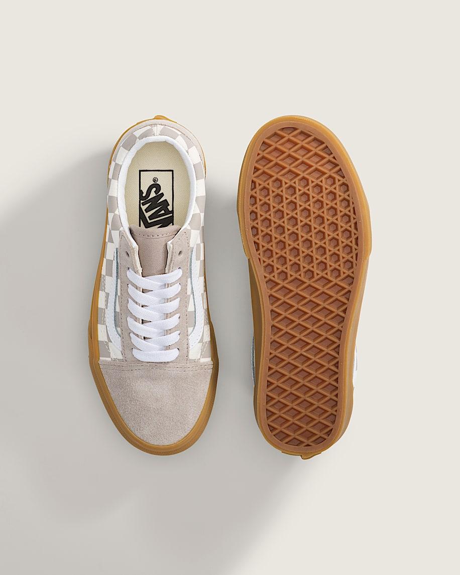 Taka Hayashi For Vault By Vans Big Kids Old Skool Shoe Gum Checkerboard Mushroom Brown