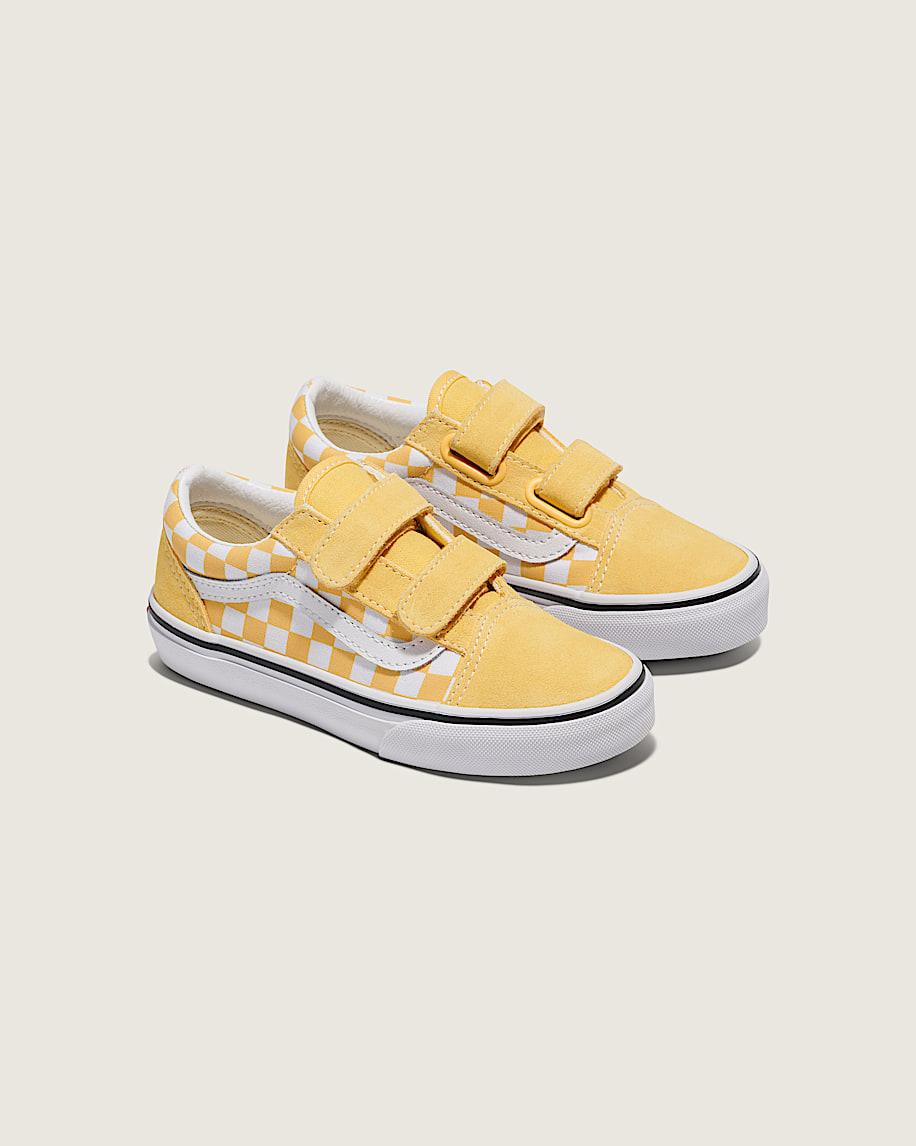 Taka Hayashi For Vault By Vans Big Kids Old Skool V Checkerboard Shoe Banana Cream Yellow White
