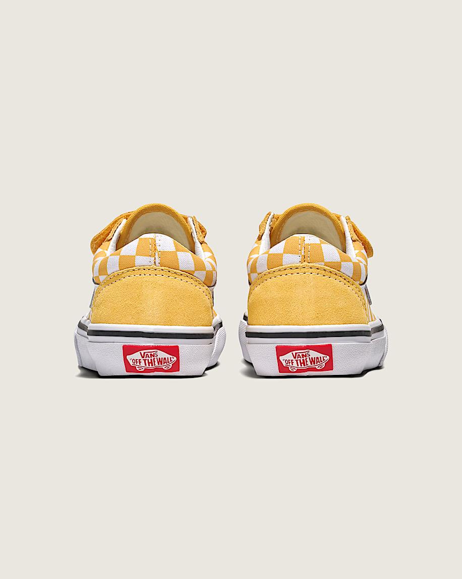 Taka Hayashi For Vault By Vans Big Kids Old Skool V Checkerboard Shoe Banana Cream Yellow White