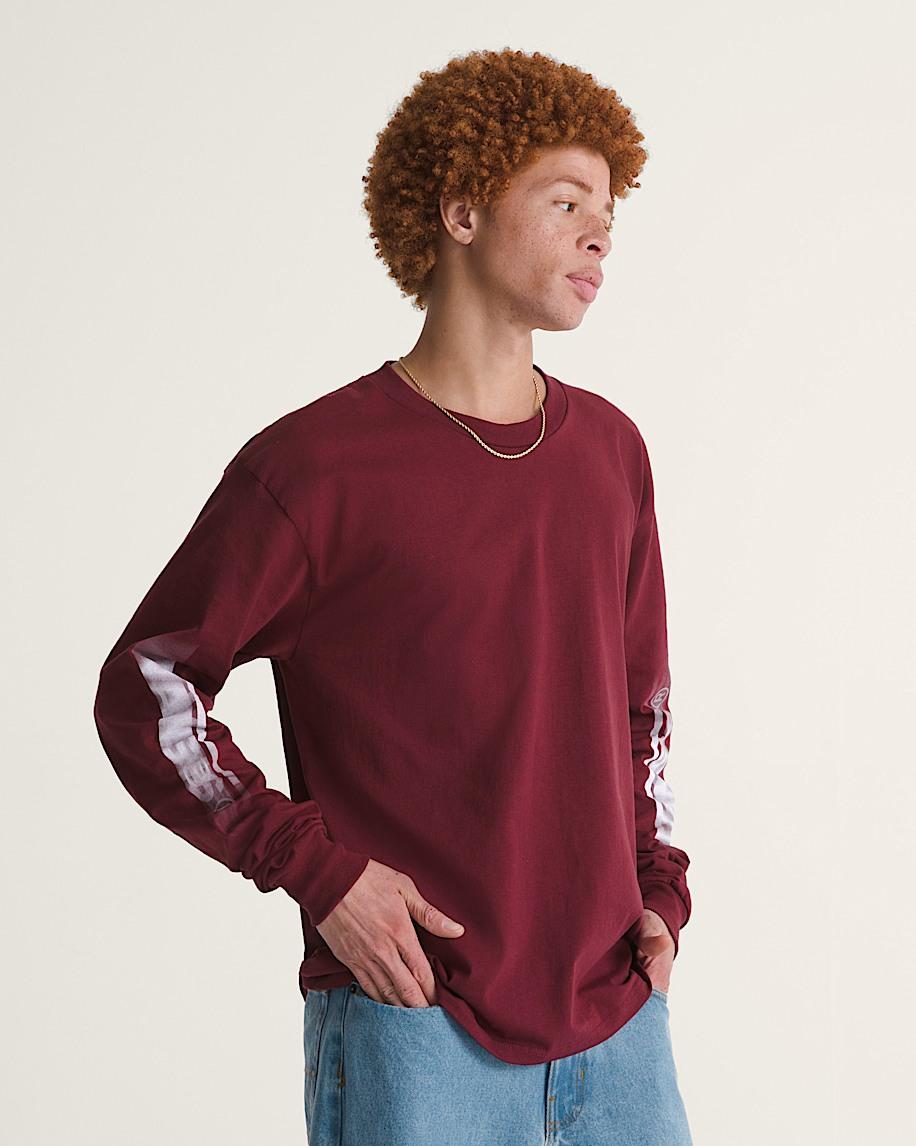 Taka Hayashi For Vault By Vans Blur Drop Long Sleeve T-Shirt Burgundy