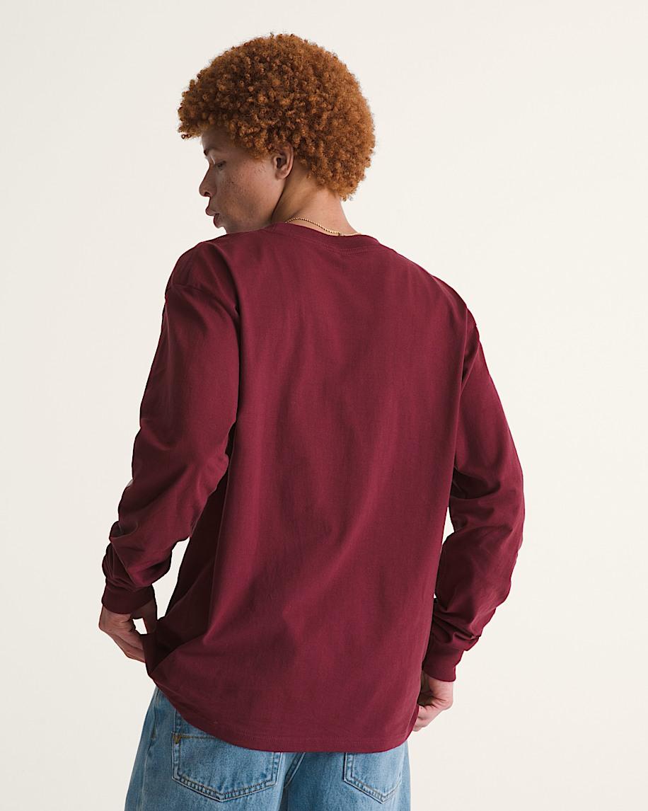 Taka Hayashi For Vault By Vans Blur Drop Long Sleeve T-Shirt Burgundy