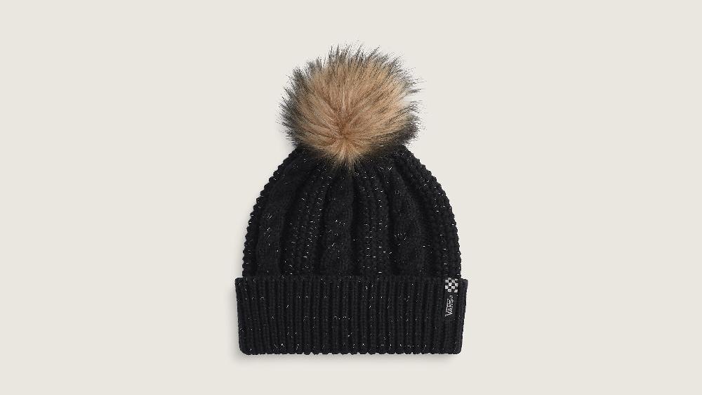 taka hayashi for vault by vans Cable Knit Pom Beanie Black