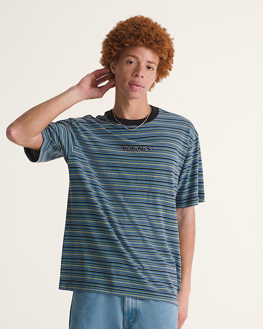 Taka Hayashi For Vault By Vans Cameron Stripe Knit Shirt Black True Blue