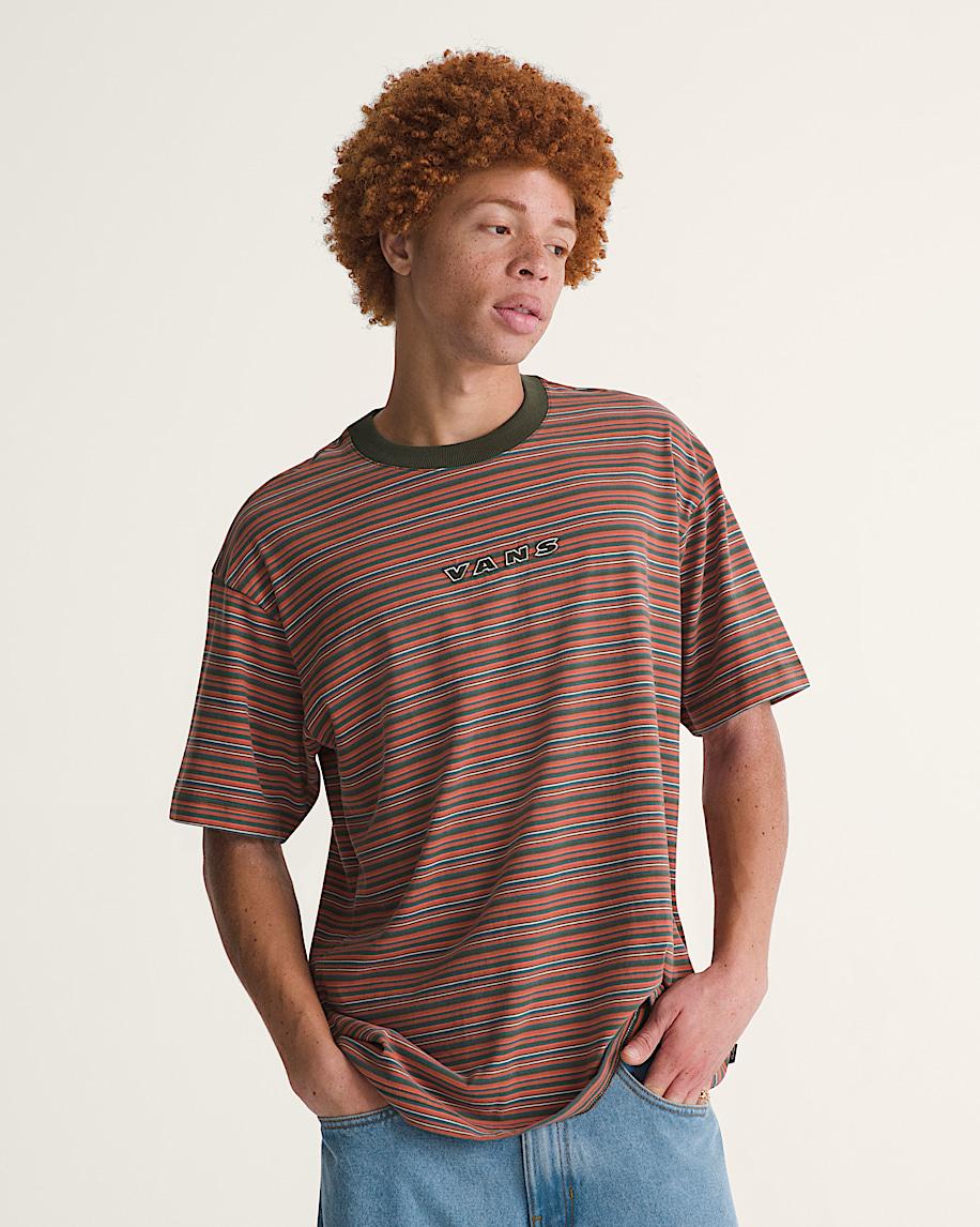 Taka Hayashi For Vault By Vans Cameron Stripe Knit Shirt Obsidian Fern-Light Bronze