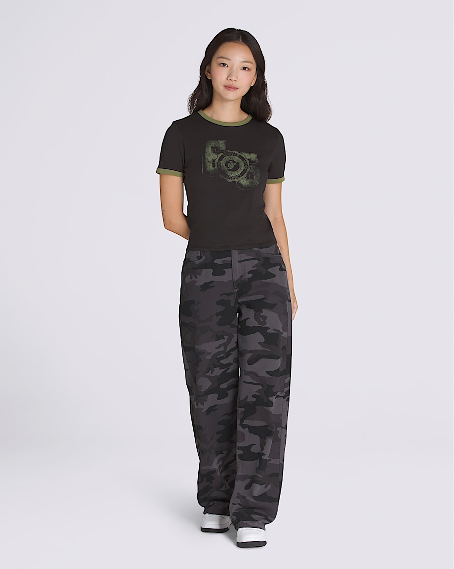 Taka Hayashi For Vault By Vans Campus Tour Ringer T-Shirt Black Loden Green