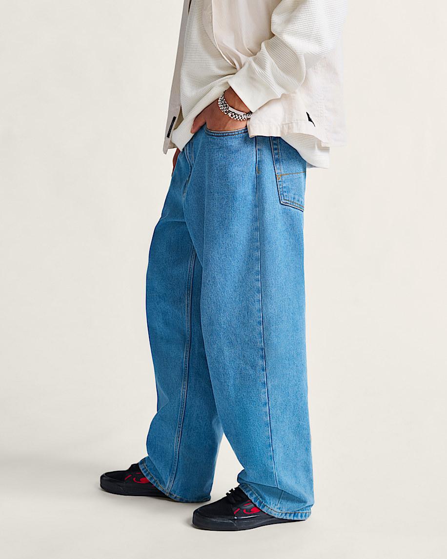 Taka Hayashi For Vault By Vans Check-5 Baggy Denim Pants Stonewash Blue