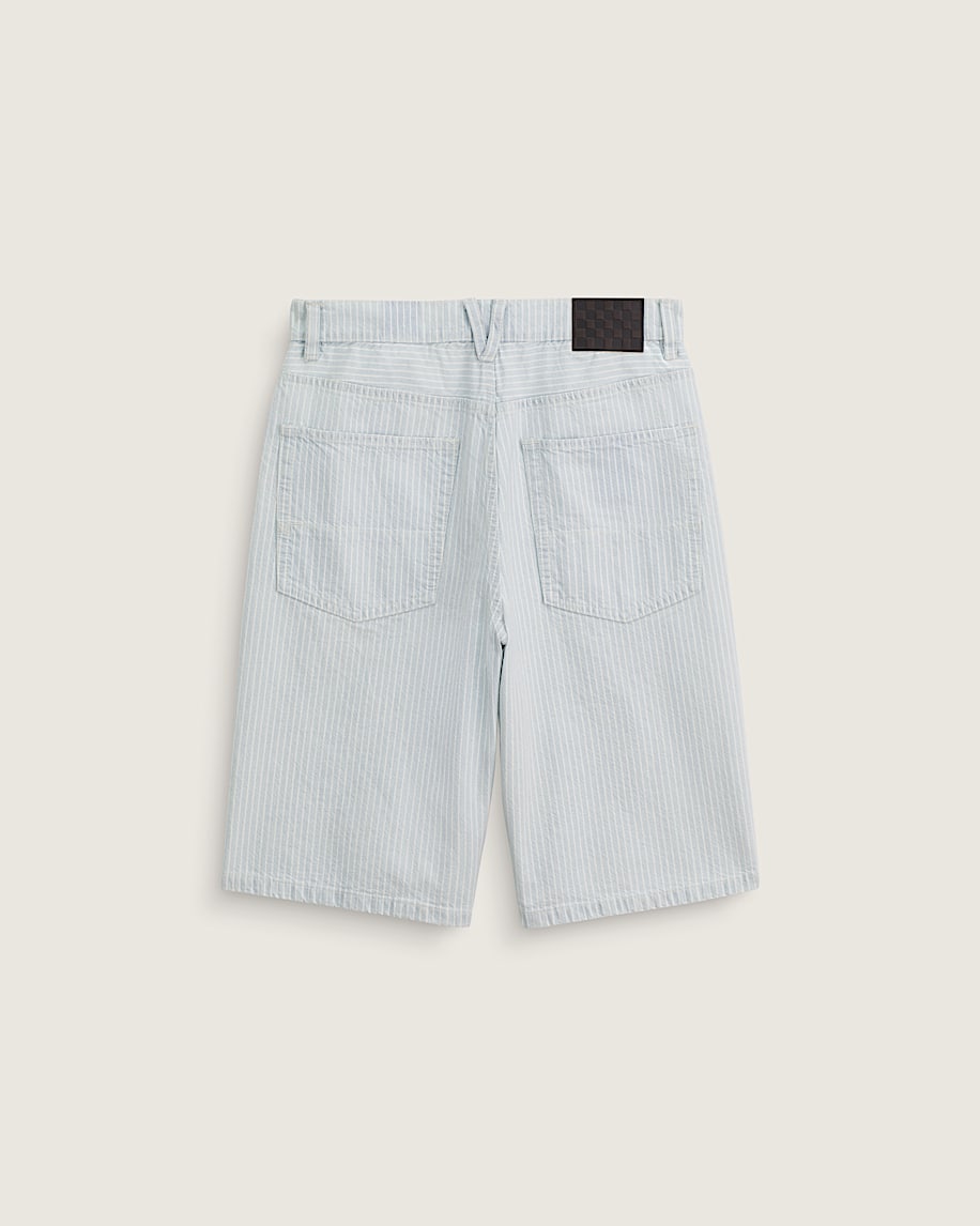 Taka Hayashi For Vault By Vans Check-5 Baggy Denim Shorts Ice Stripe Blue