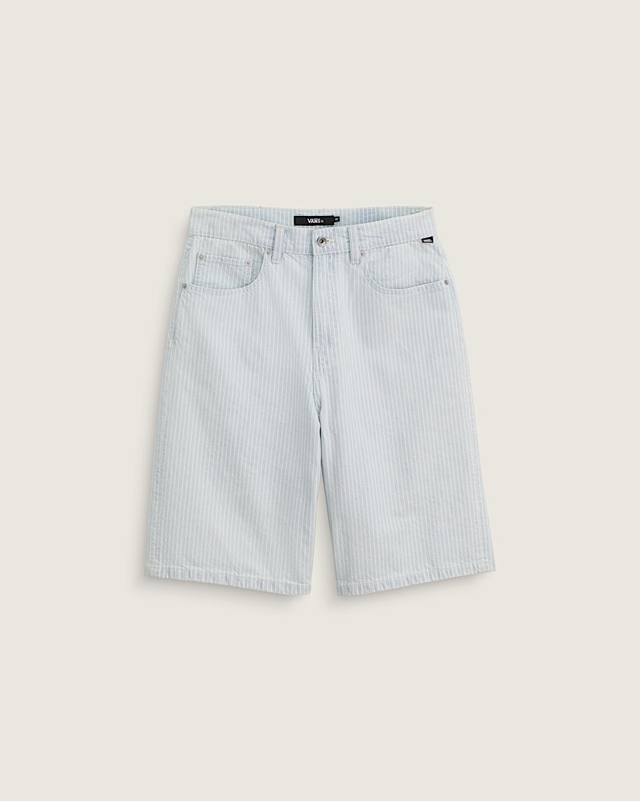 taka hayashi for vault by vans Check-5 Baggy Denim Shorts Ice Stripe Blue