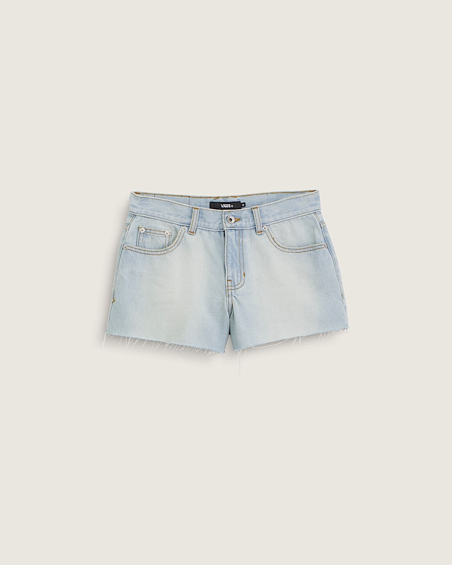 taka hayashi for vault by vans Check-5 Low Rise Mini Shorts Light Stonewash Blue