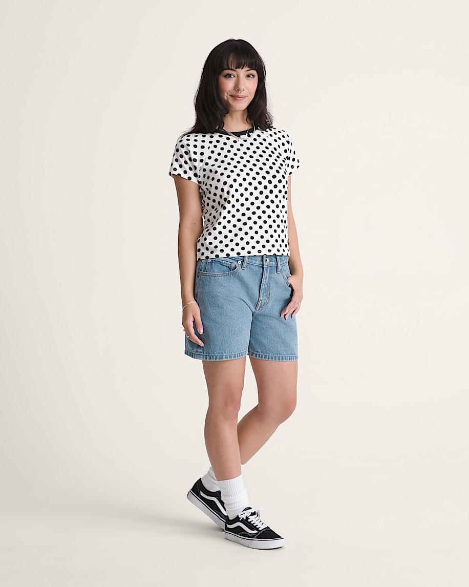 Taka Hayashi For Vault By Vans Check-5 Mid Rise Shorts Stonewash Blue