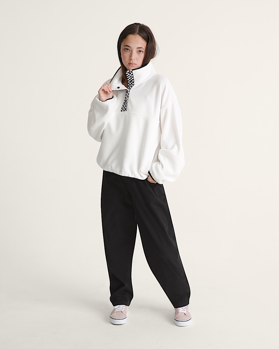 Taka Hayashi For Vault By Vans Check Mark Polar Sweatshirt Egret White