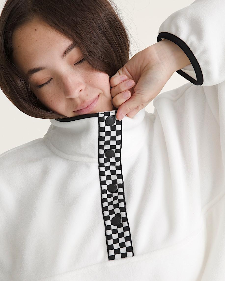 Taka Hayashi For Vault By Vans Check Mark Polar Sweatshirt Egret White