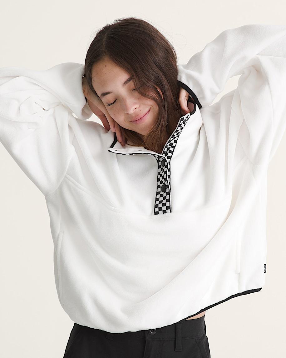 taka hayashi for vault by vans Check Mark Polar Sweatshirt Egret White