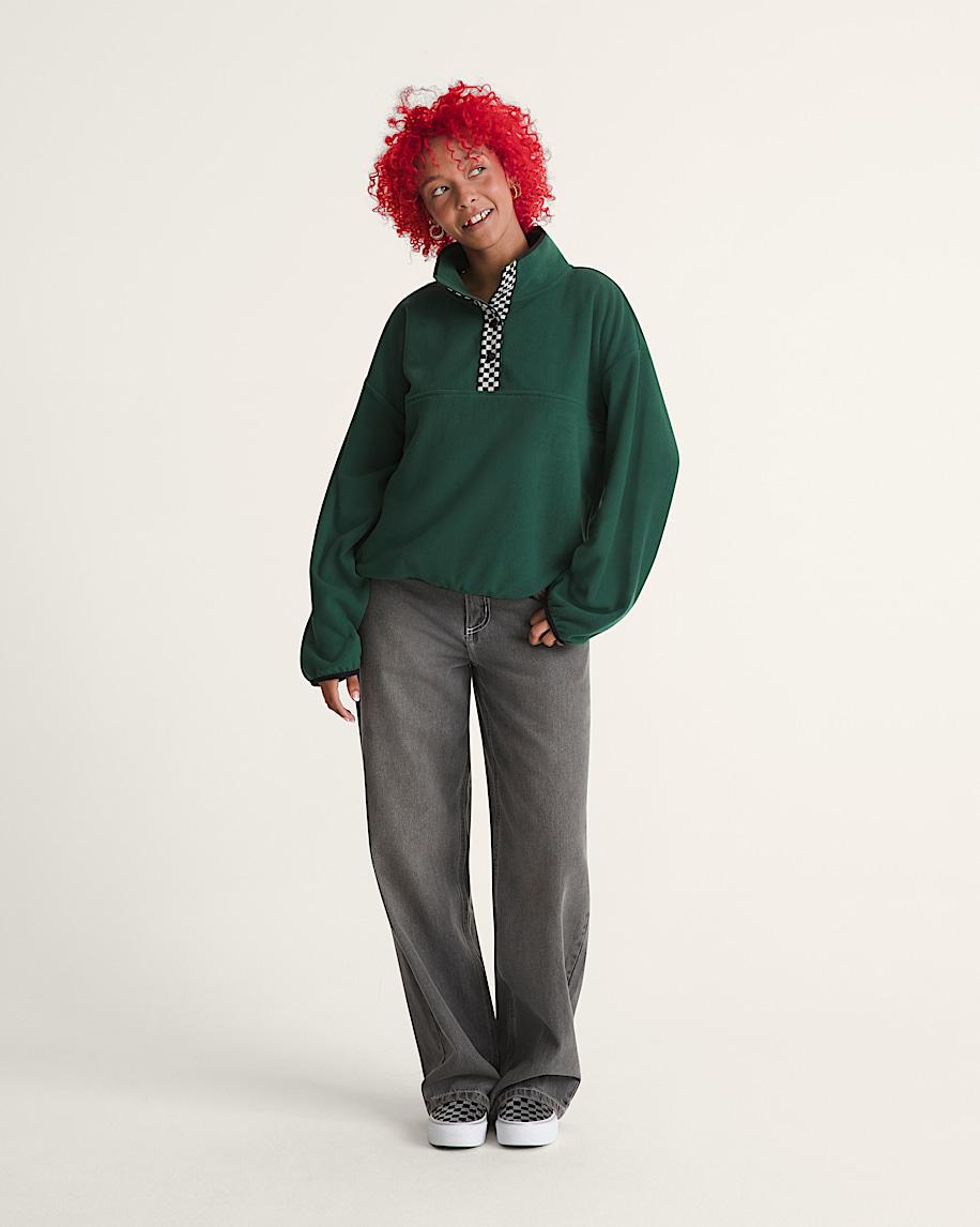 Taka Hayashi For Vault By Vans Check Mark Polar Sweatshirt Emerald Green