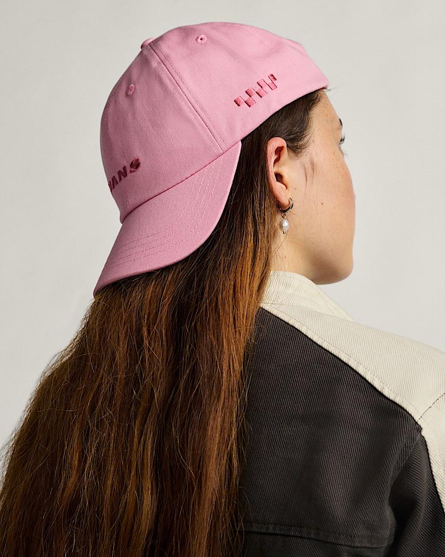 Taka Hayashi For Vault By Vans Checkerboard Side Snapback Hat Dawn Pink