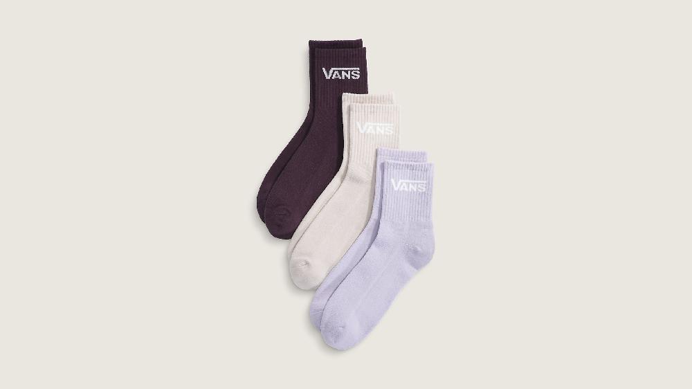 taka hayashi for vault by vans Classic Half Crew Socks 3-Pack Bay Leaf Brown Brown Blue