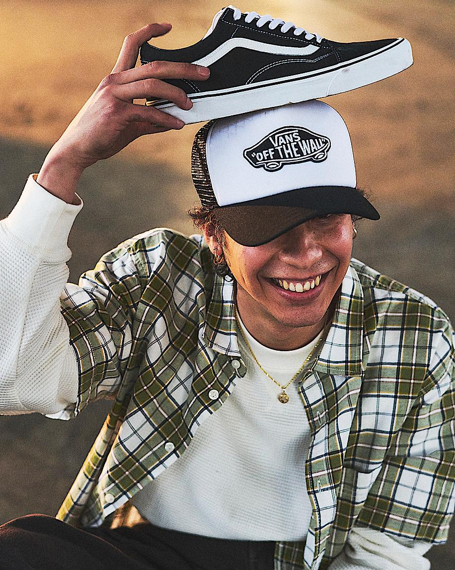 Taka Hayashi For Vault By Vans Classic Patch Trucker Hat Black White