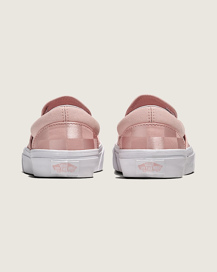 Taka Hayashi For Vault By Vans Classic Slip-On Checkerboard Satin Shoe Rose Pink