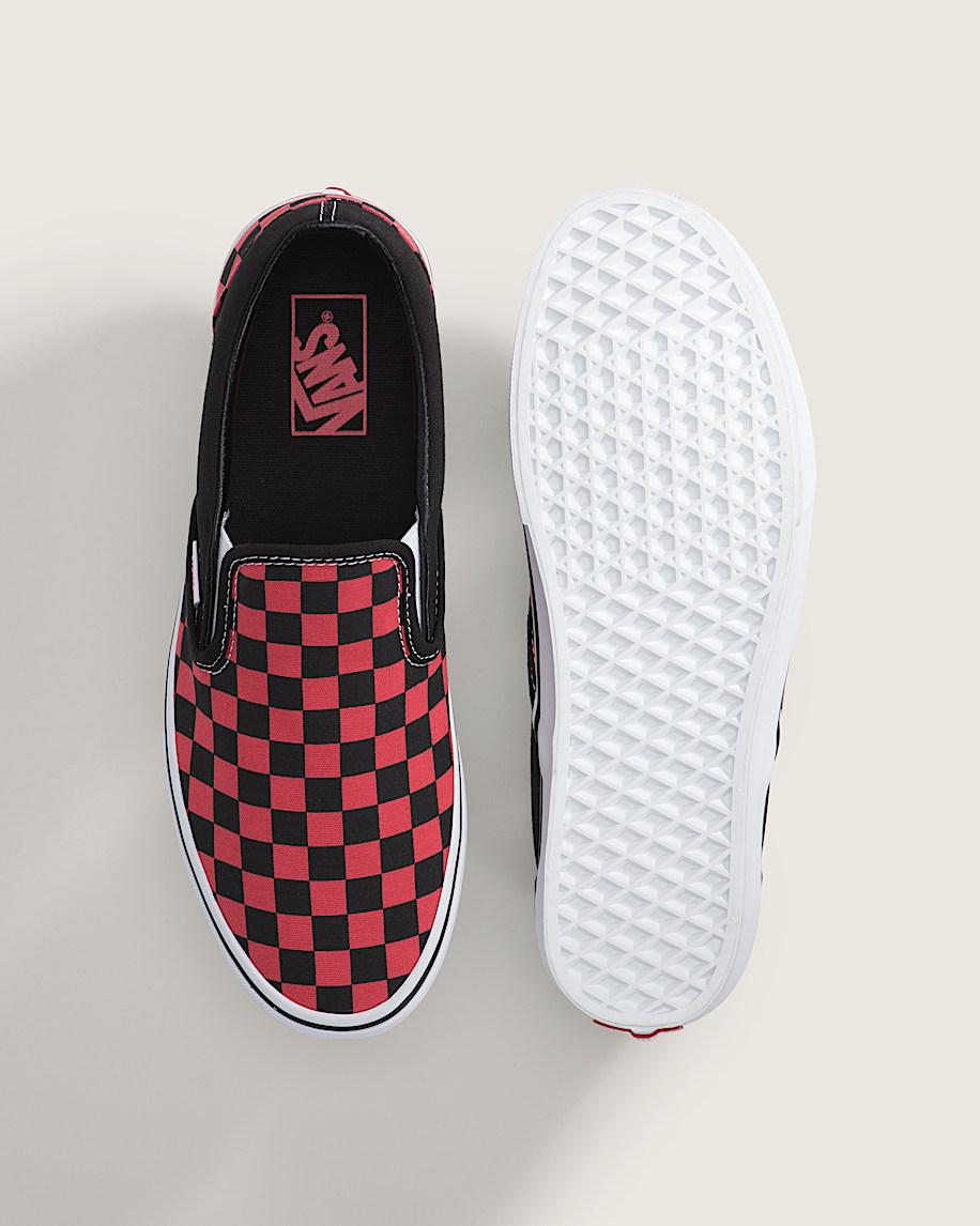 Taka Hayashi For Vault By Vans Classic Slip-On Checkerboard Shoe Checkerboard Crimson Haze Red