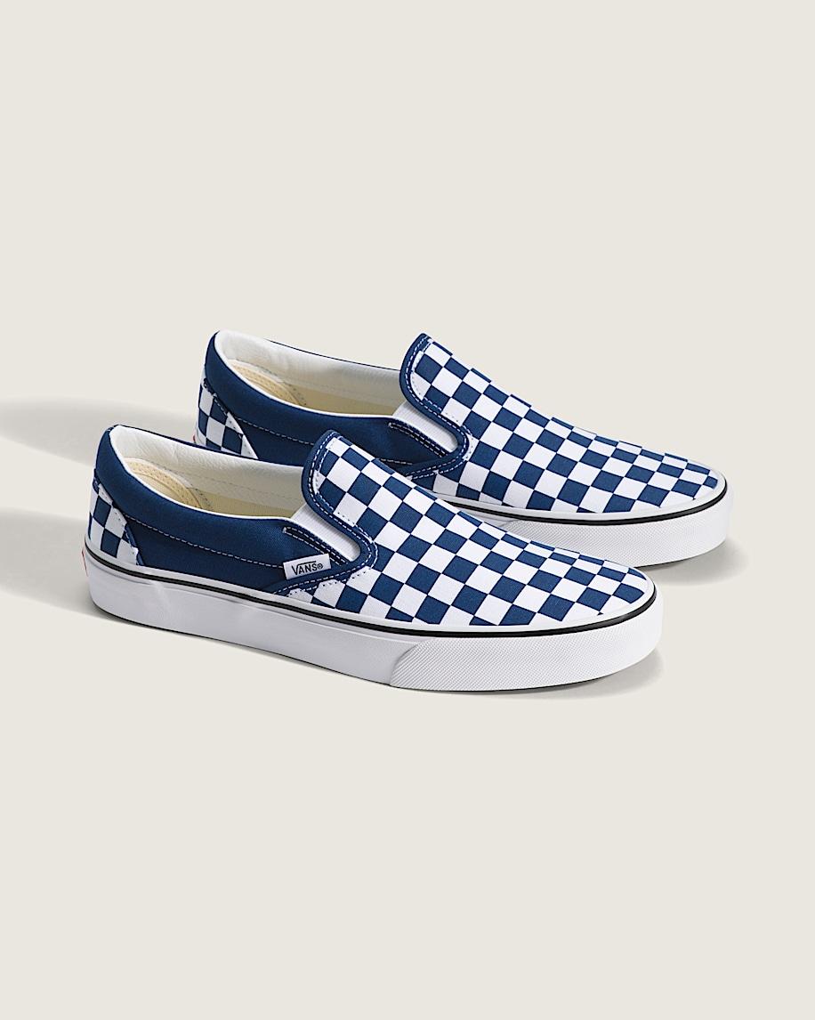 Taka Hayashi For Vault By Vans Classic Slip-On Checkerboard Shoe Checkerboard Deep Indigo Blue