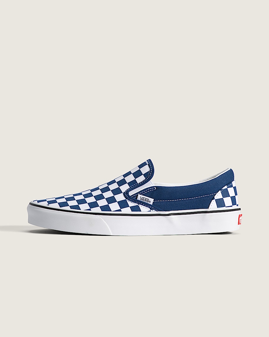 taka hayashi for vault by vans Classic Slip-On Checkerboard Shoe Checkerboard Deep Indigo Blue