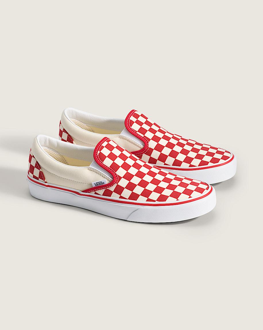 Taka Hayashi For Vault By Vans Classic Slip-On Checkerboard Shoe Checkerboard Racing Red White