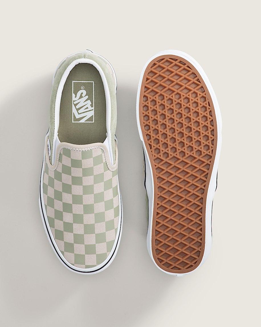 Taka Hayashi For Vault By Vans Classic Slip-On Checkerboard Shoe Checkerboard Soft Sage Green
