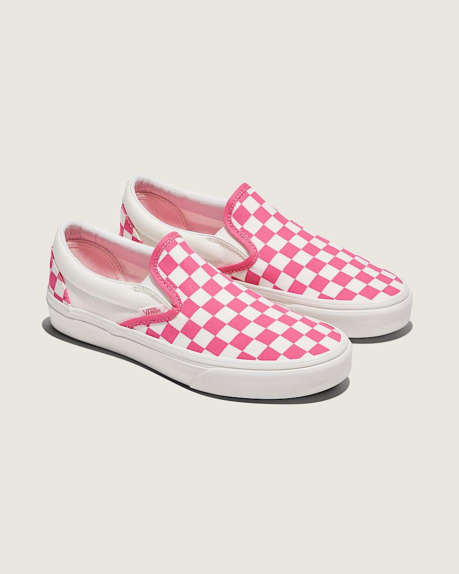 Taka Hayashi For Vault By Vans Classic Slip-On Checkerboard Shoe Honeysuckle Pink White