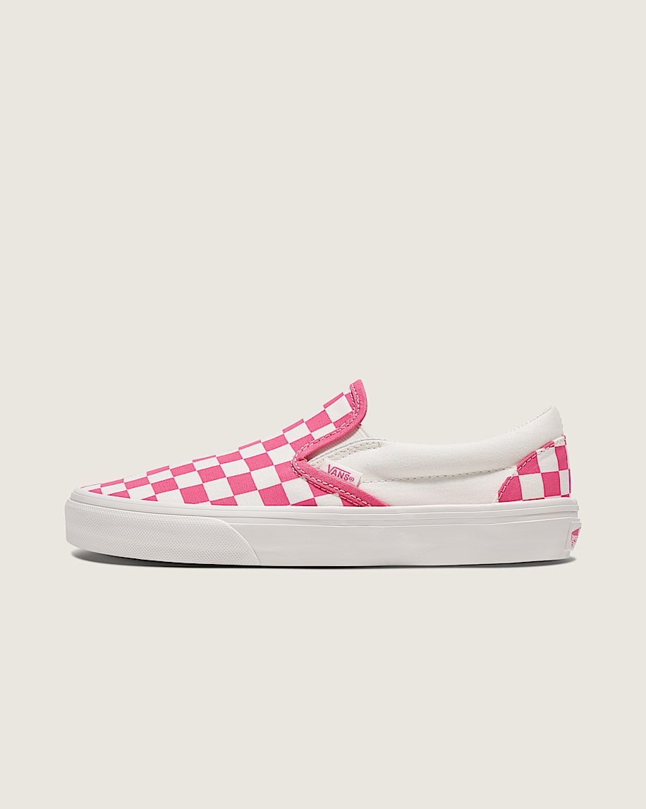 taka hayashi for vault by vans Classic Slip-On Checkerboard Shoe Honeysuckle Pink White