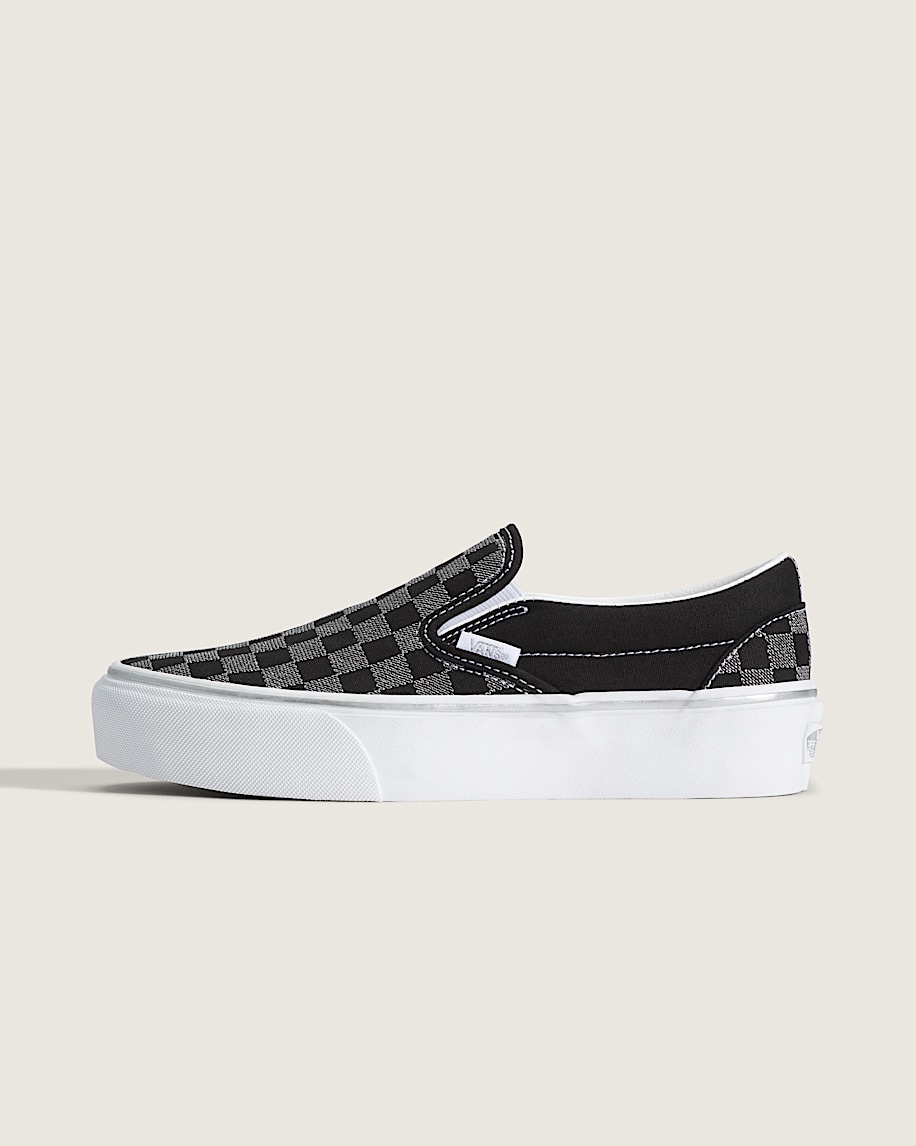taka hayashi for vault by vans Classic Slip-On Platform Checkerboard Shoe Checkerboard Black