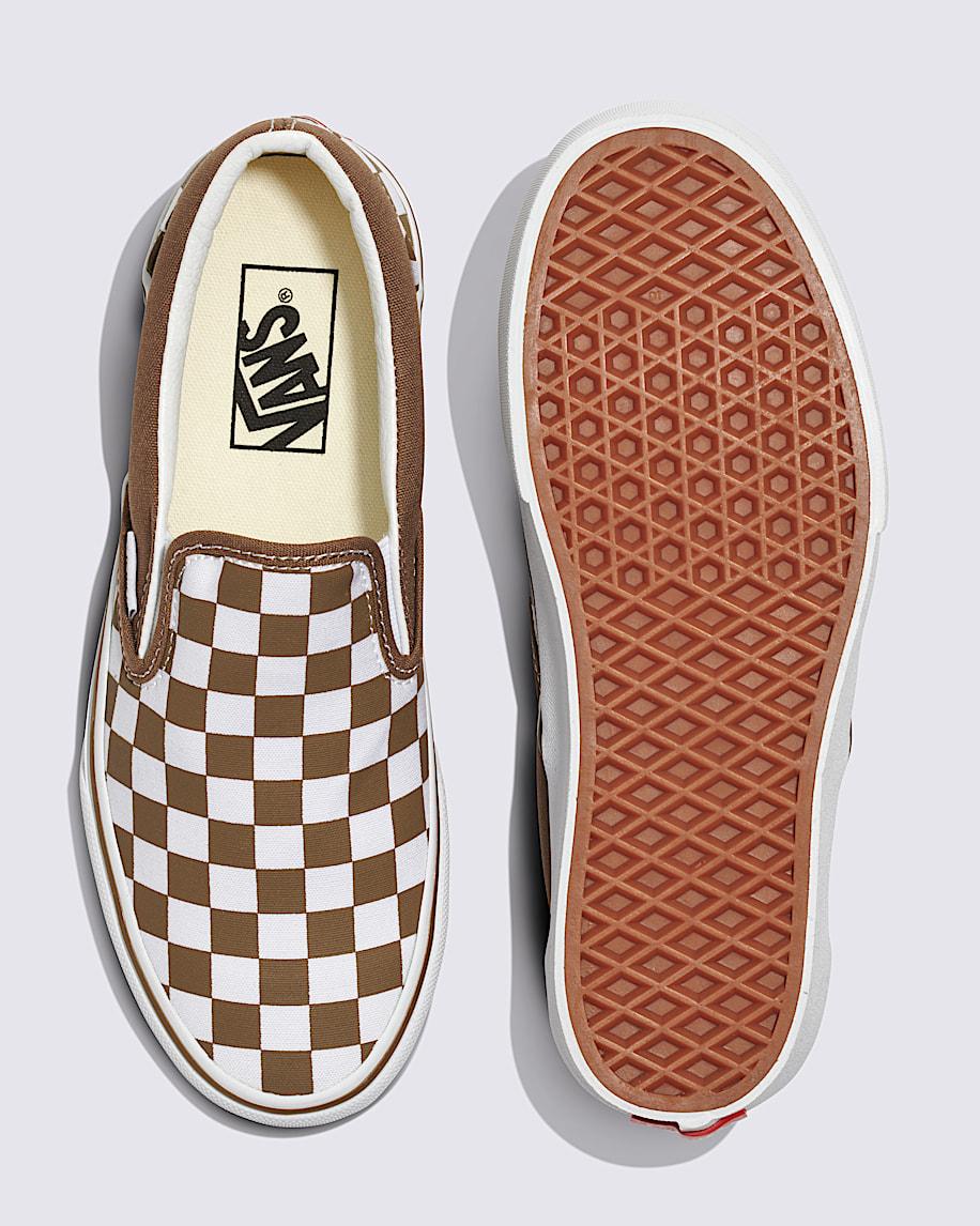 Taka Hayashi For Vault By Vans Classic Slip-On Platform Checkerboard Shoe Checkerboard Sepia Brown