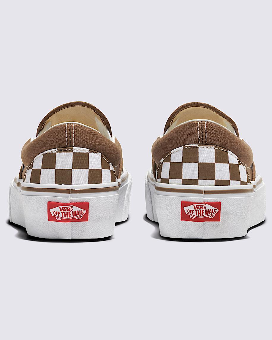 Taka Hayashi For Vault By Vans Classic Slip-On Platform Checkerboard Shoe Checkerboard Sepia Brown
