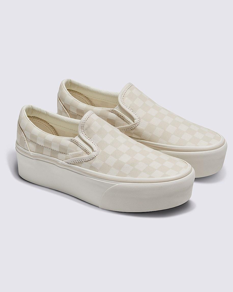 Taka Hayashi For Vault By Vans Classic Slip-On Platform Checkerboard Shoe Checkerboard Marshmallow White Turtledove White