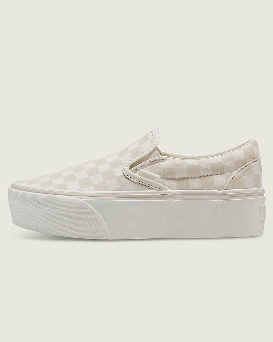 taka hayashi for vault by vans Classic Slip-On Platform Checkerboard Shoe Checkerboard Marshmallow White Turtledove White