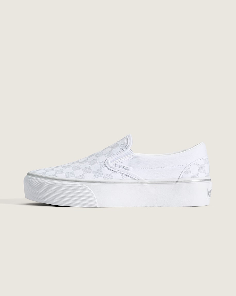 taka hayashi for vault by vans Classic Slip-On Platform Checkerboard Shoe Checkerboard Silver Grey