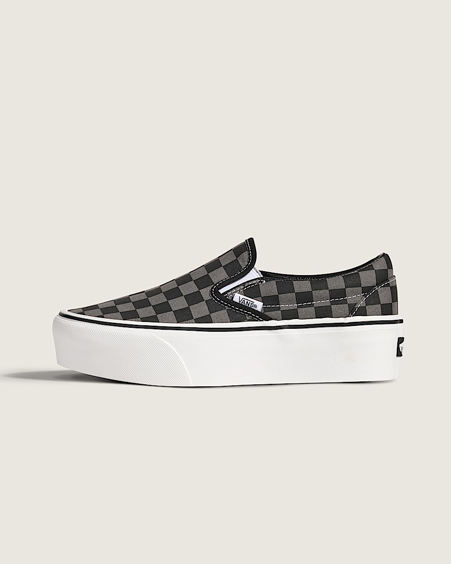 taka hayashi for vault by vans Classic Slip-On Platform Checkerboard Shoe Checkerboard Black Pewter Grey taka hayashi for vault by vans Classic Slip-On Platform Checkerboard Shoe Checkerboard Black Pewter Grey