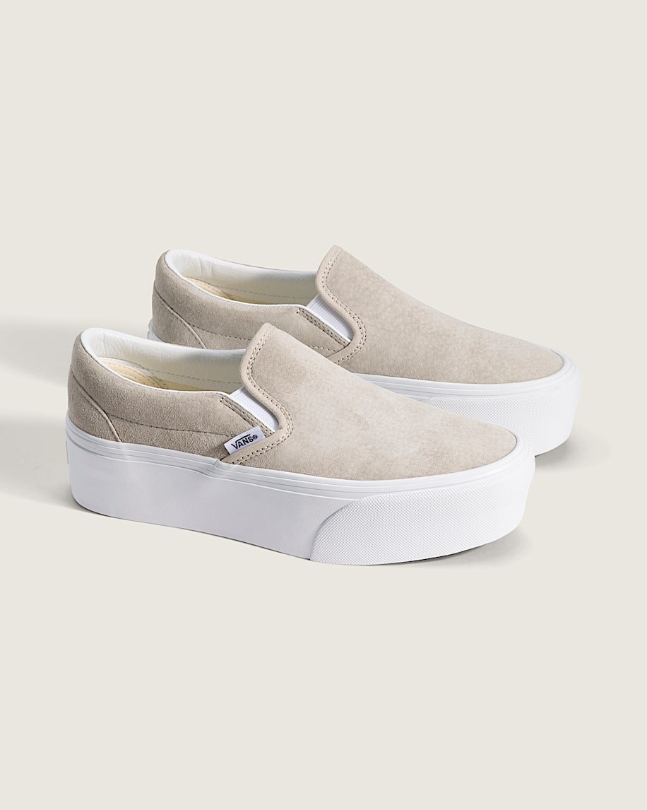 Taka Hayashi For Vault By Vans Classic Slip-On Platform Shoe Oatmeal Beige