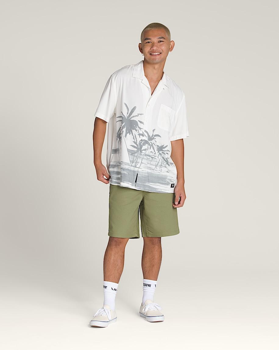 Taka Hayashi For Vault By Vans Creswell Woven Shirt White Grey