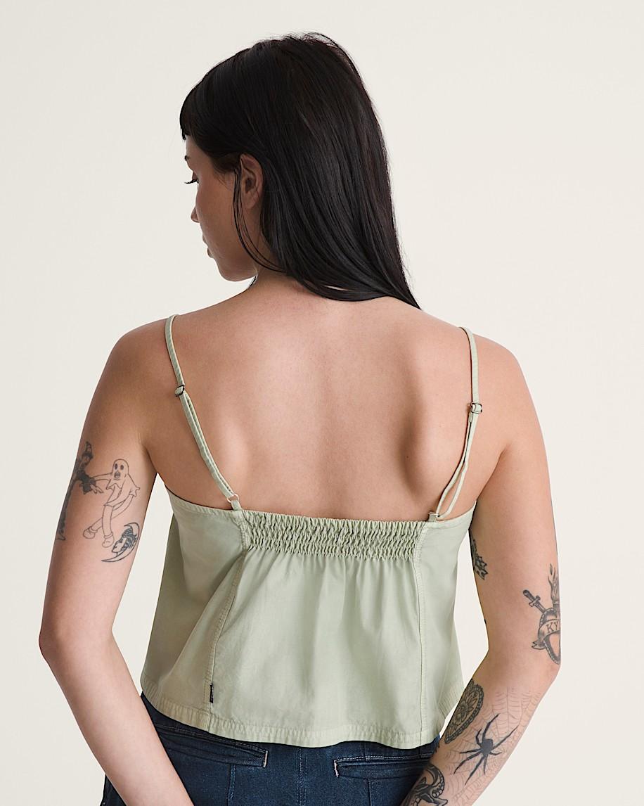 Taka Hayashi For Vault By Vans Crop Cami Tank Top Soft Sage Green
