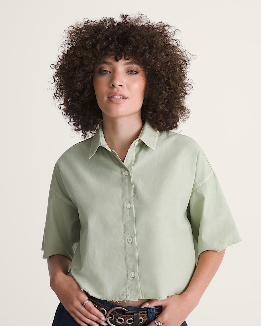 Taka Hayashi For Vault By Vans Crop Shirt Soft Sage Green