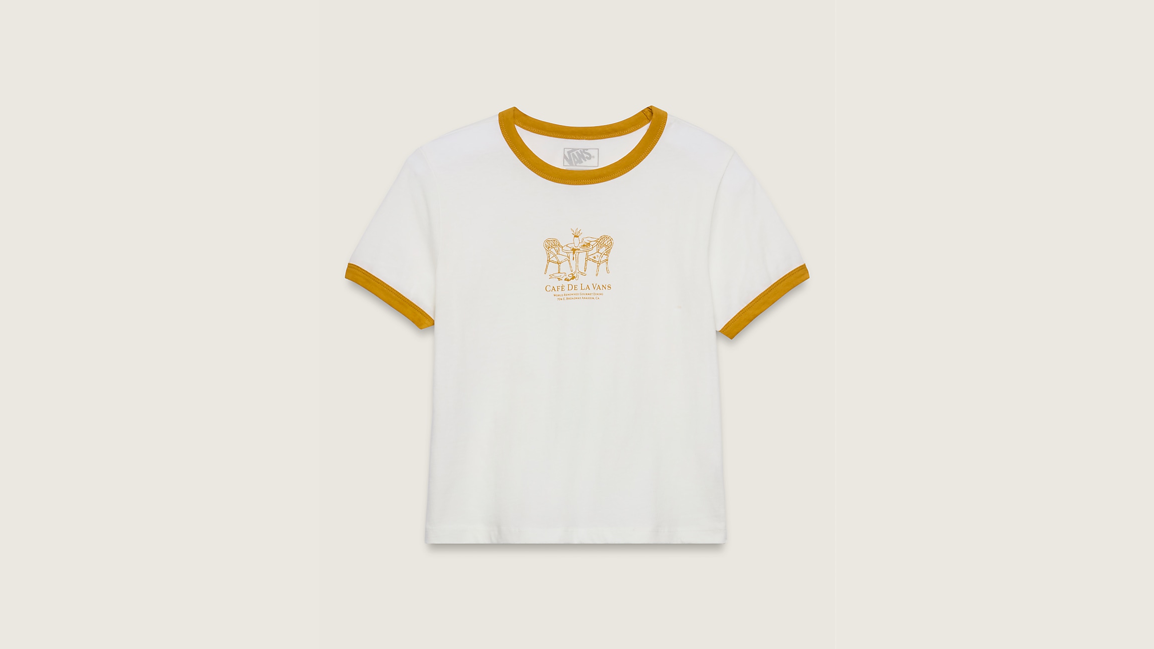 taka hayashi for vault by vans De La Vans Ringer T-Shirt Lemon Mustard Yellow