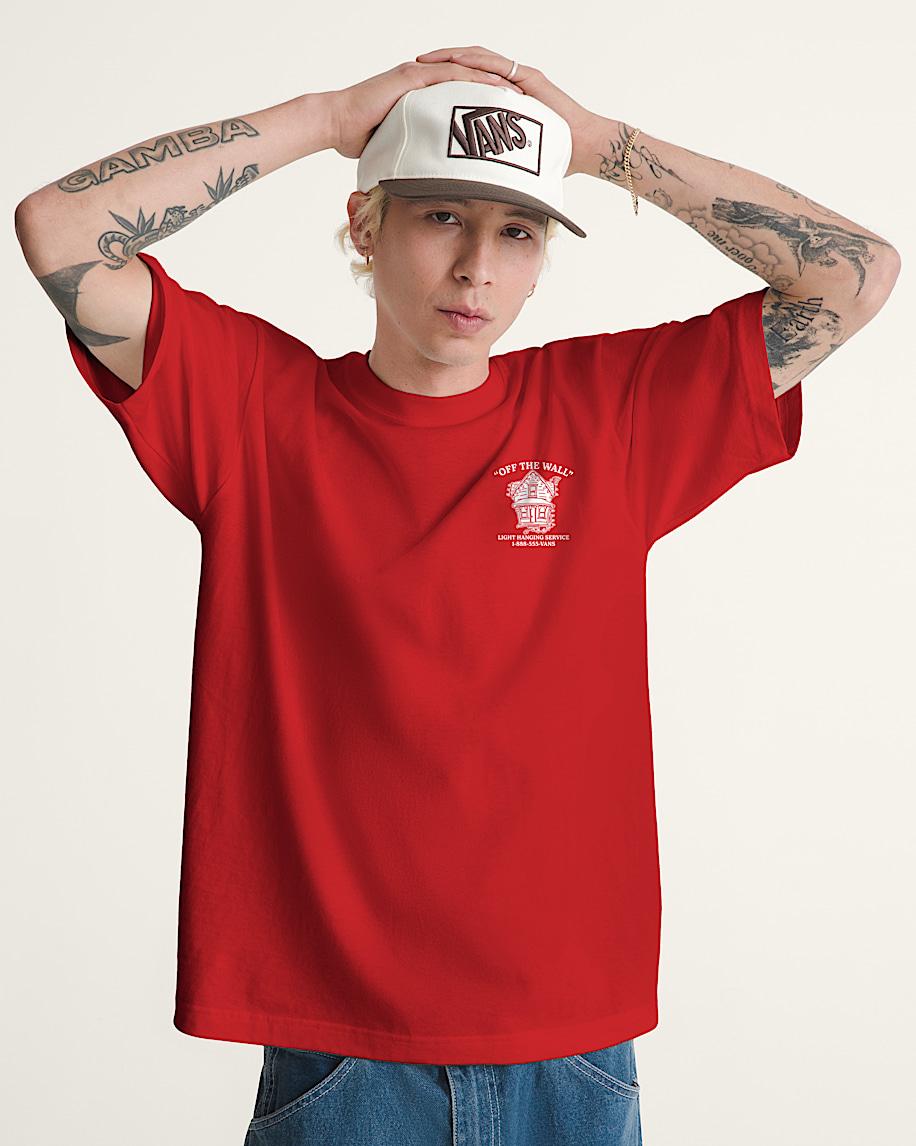 Taka Hayashi For Vault By Vans Deck The Walls T-Shirt Red