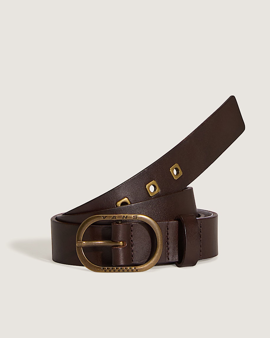 taka hayashi for vault by vans Determined Leather Belt Coal Brown
