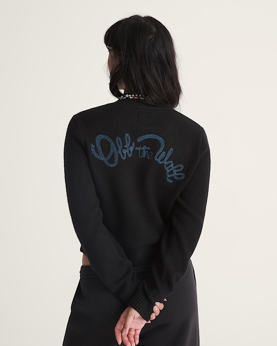 Taka Hayashi For Vault By Vans Dolly Chain Stitch Cardigan Sweater Black