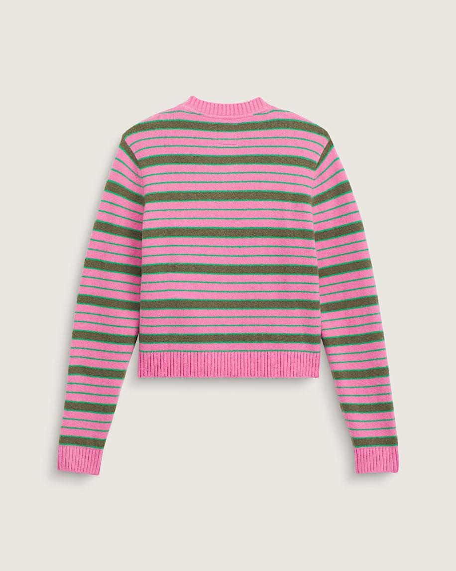 Taka Hayashi For Vault By Vans Dolly Stripe Cardigan Sweater Fizz Pink